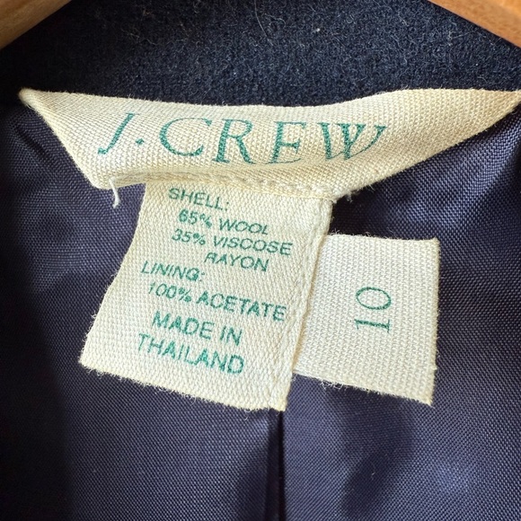J CREW Classic Navy Blue Wool Blend Blazer Preppy Academia Vintage Ivy 10 - Picture 4 of 6